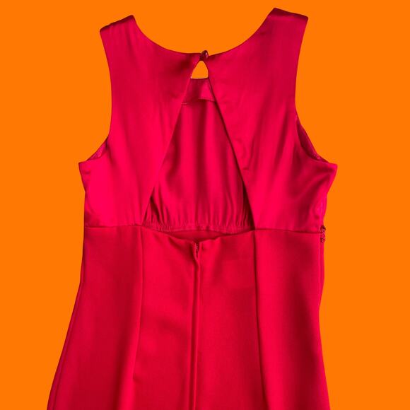 90's vintage red satin sequins formal holiday evening dress Size 7 Byer Too! - Picture 3 of 8